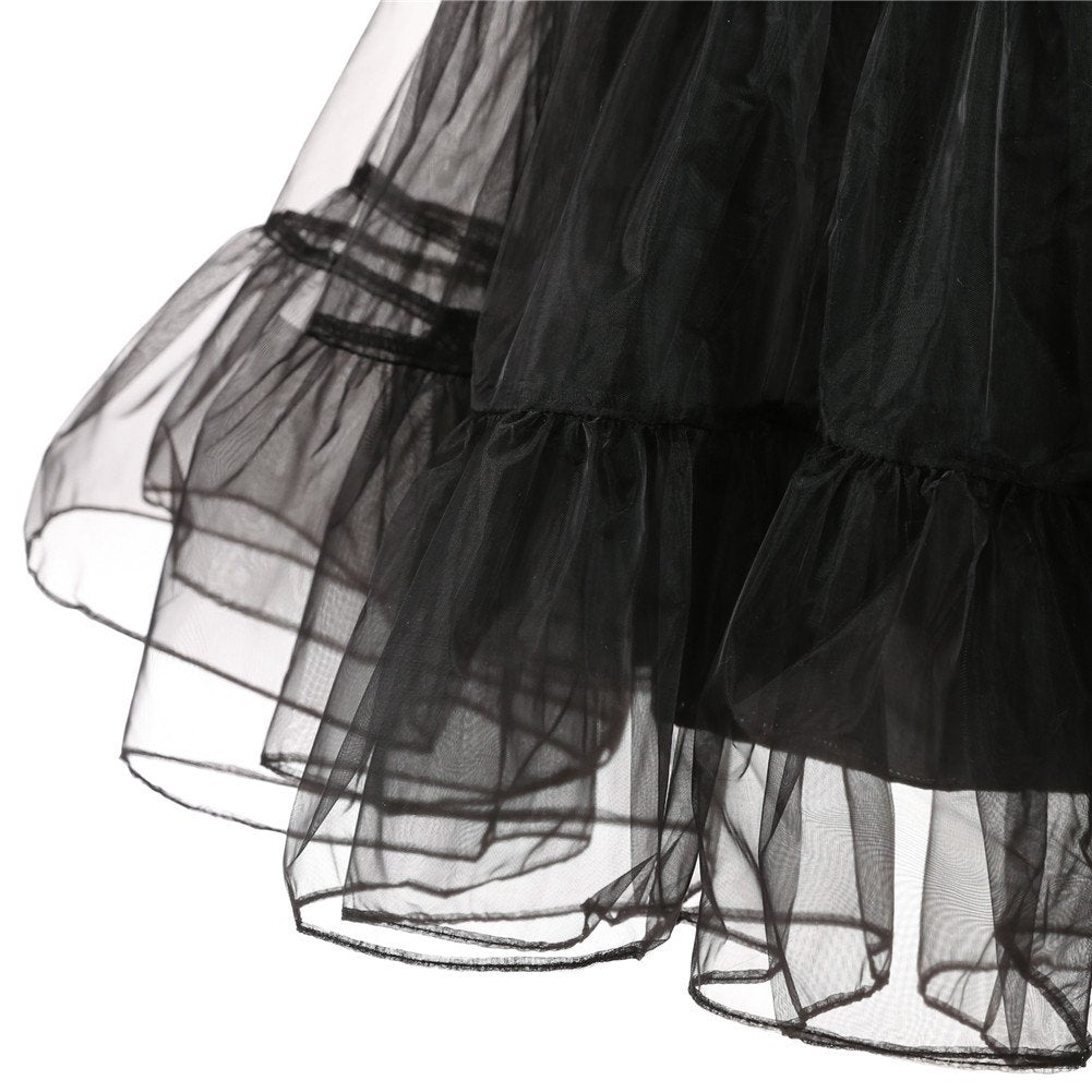 Rosenvy Women's 50s Vintage Rockabilly Petticoat Underskirt