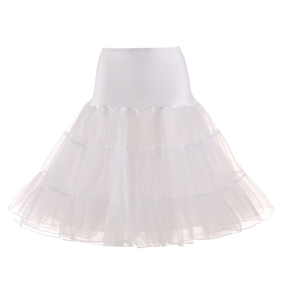 Rosenvy Women's 50s Vintage Rockabilly Petticoat Underskirt