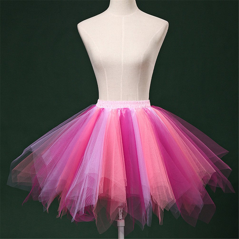 Rosenvy Women's Multicolored Ballet Tulle Tutu Skirt