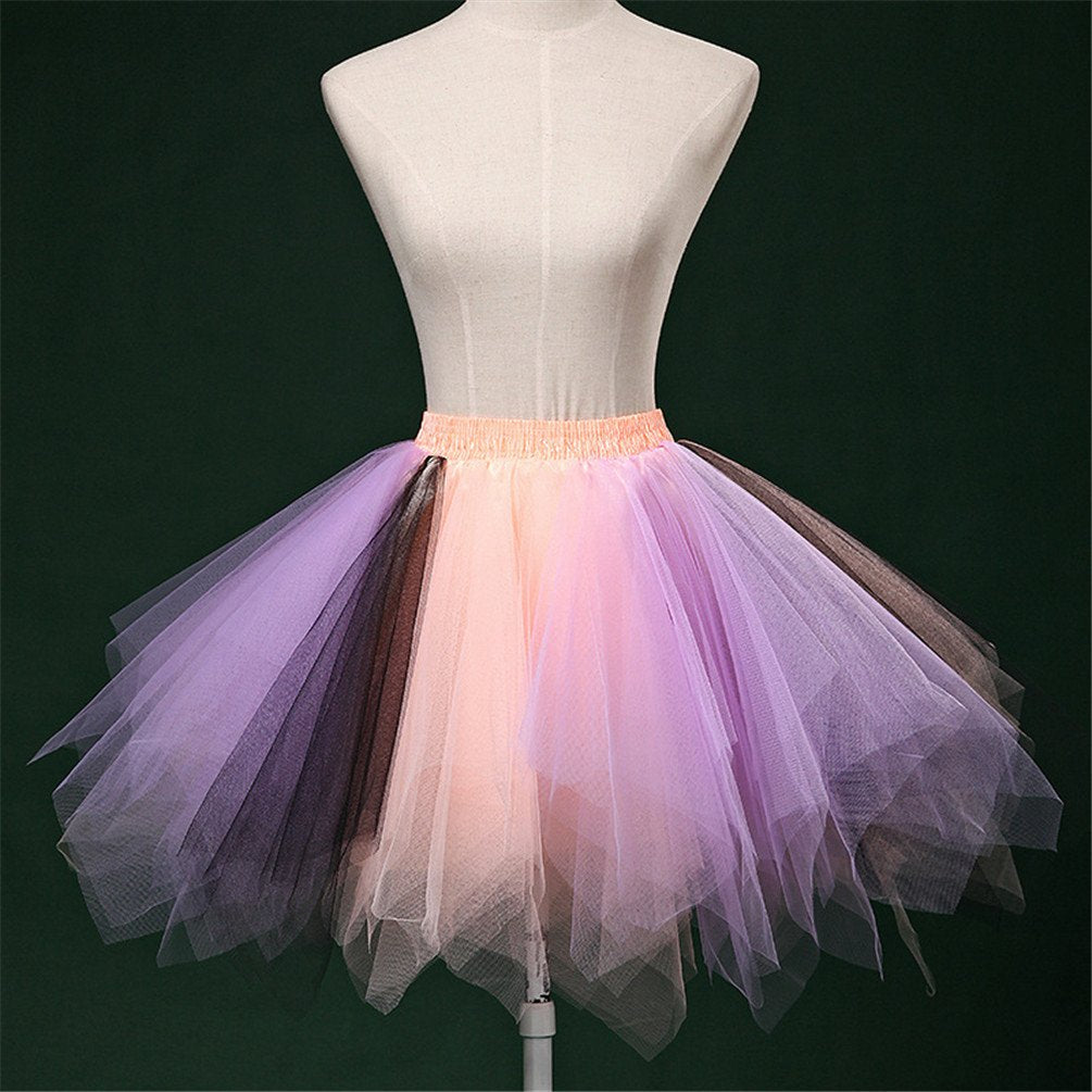 Rosenvy Women's Multicolored Ballet Tulle Tutu Skirt