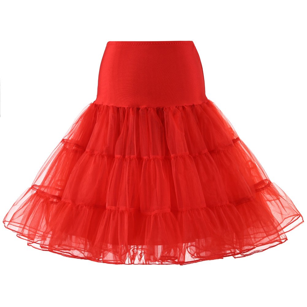 Rosenvy Women's 50s Vintage Rockabilly Petticoat Underskirt