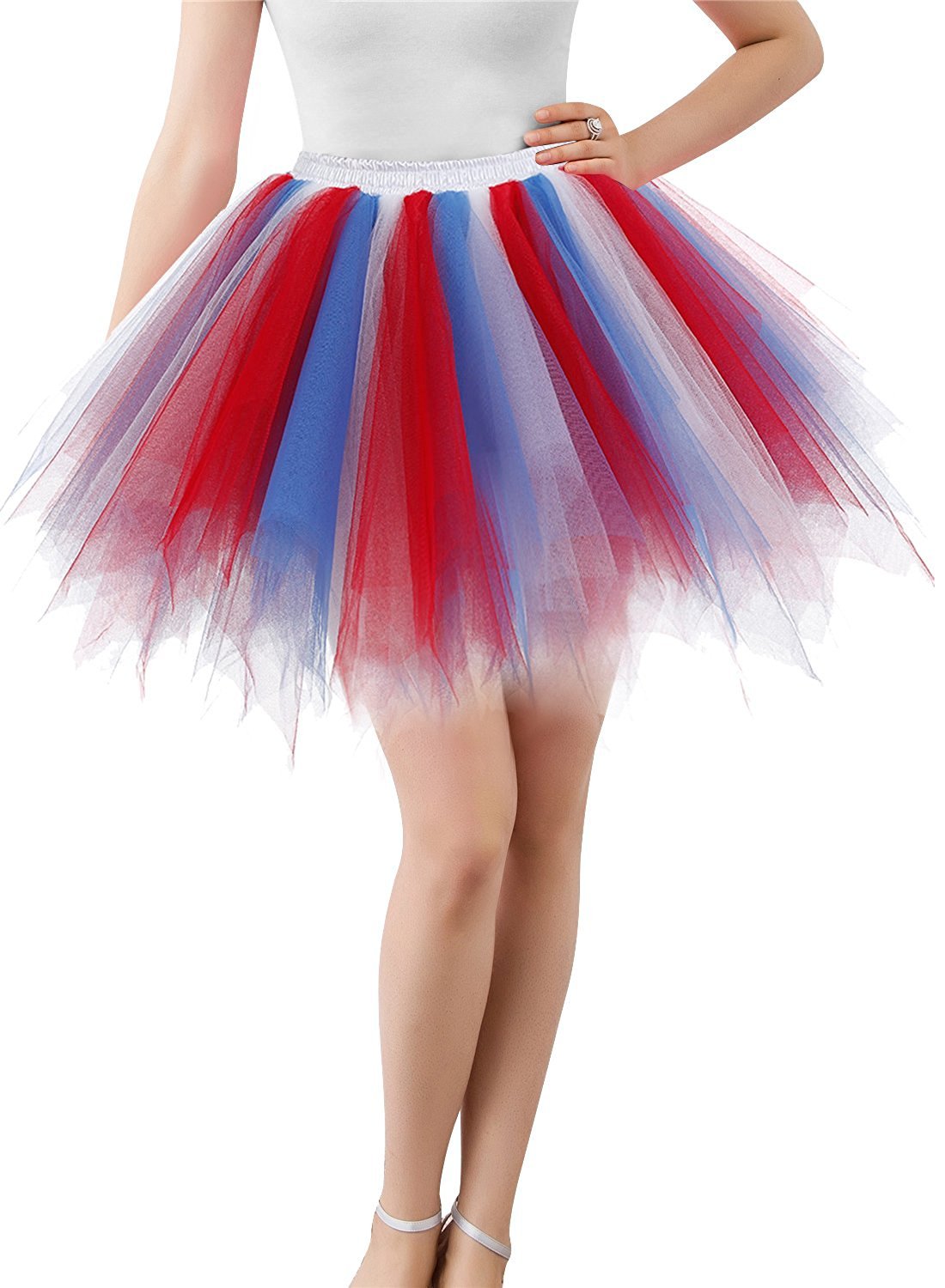 Rosenvy Women's Multicolored Ballet Tulle Tutu Skirt