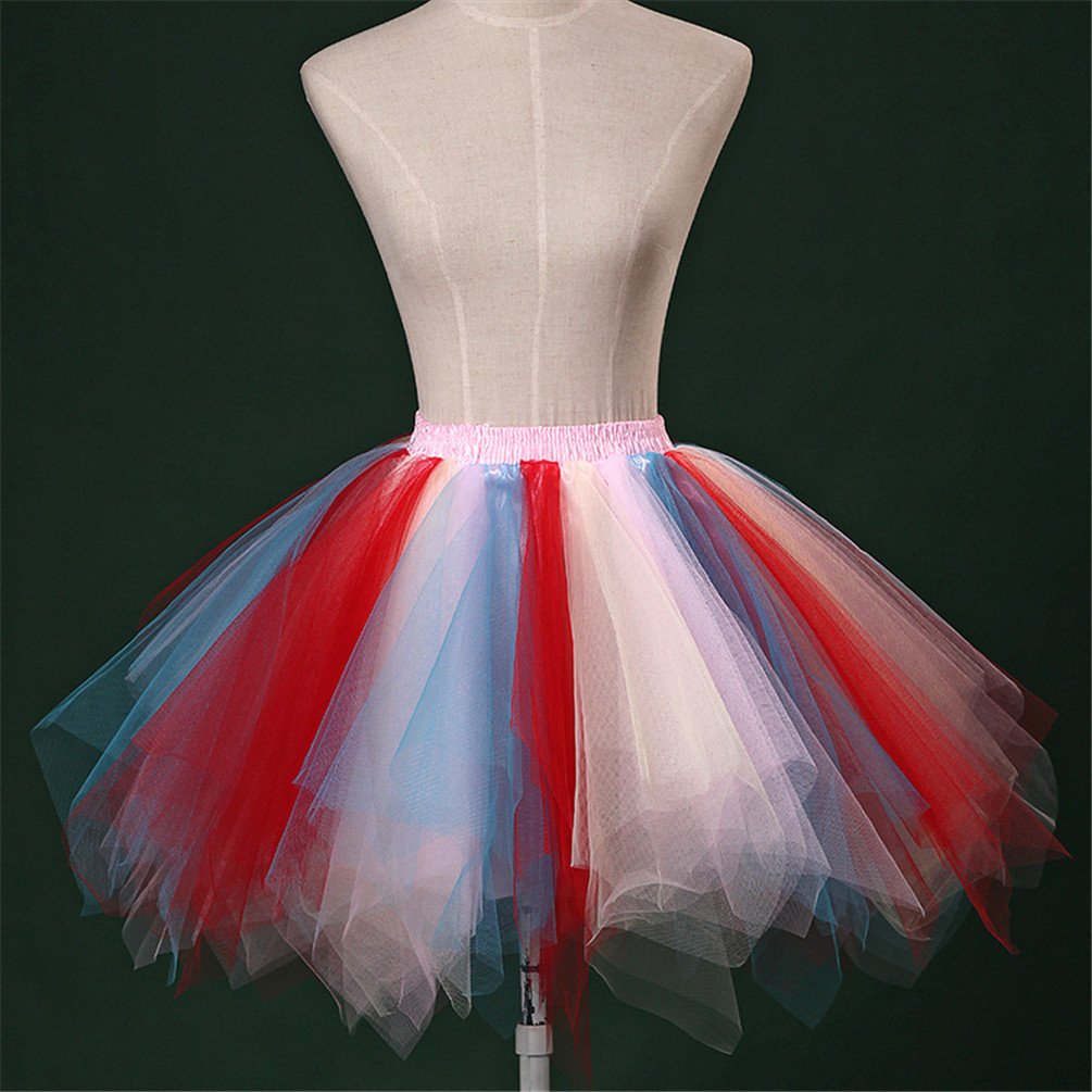 Rosenvy Women's Multicolored Ballet Tulle Tutu Skirt