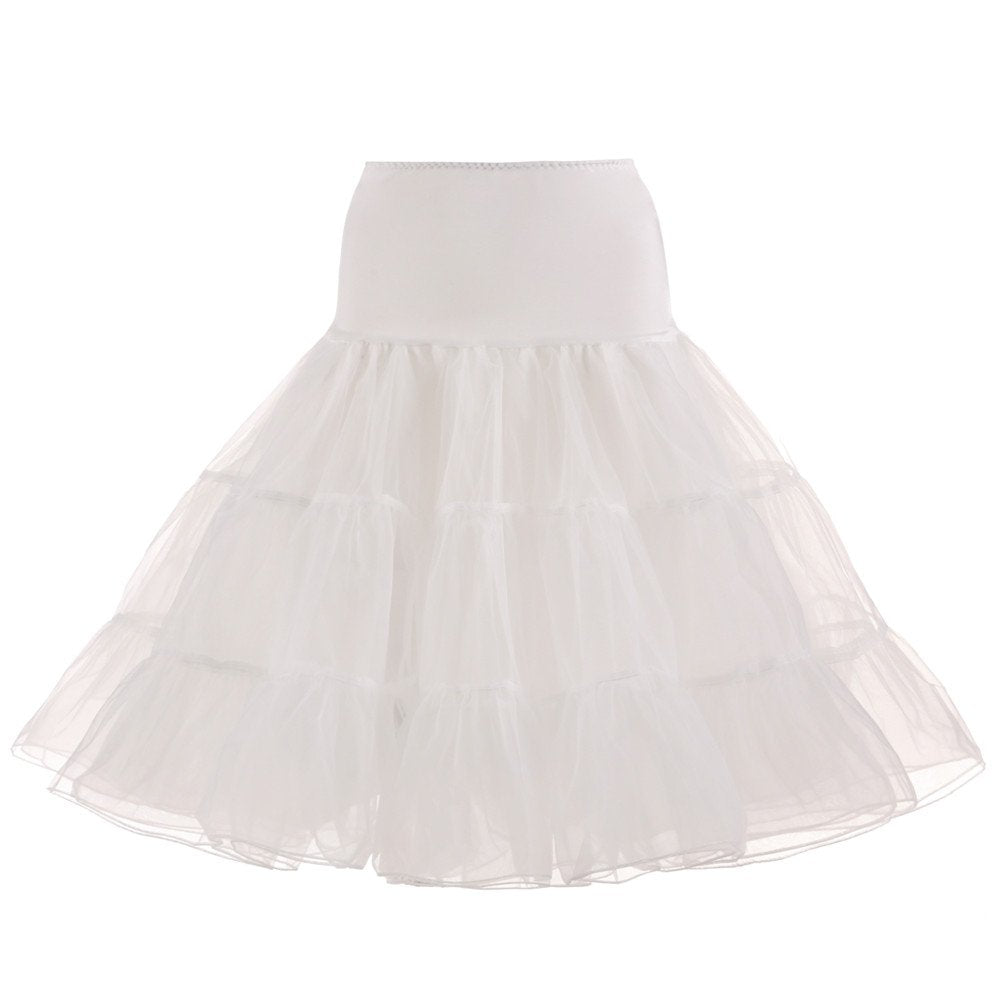 Rosenvy Women's 50s Vintage Rockabilly Petticoat Underskirt