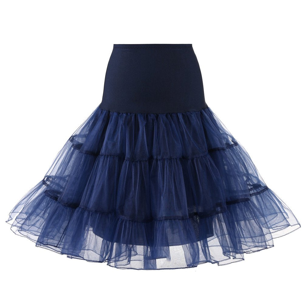 Rosenvy Women's 50s Vintage Rockabilly Petticoat Underskirt