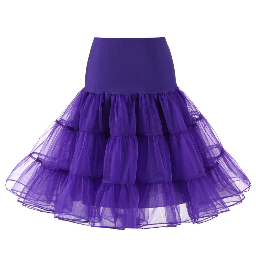 Rosenvy Women's 50s Vintage Rockabilly Petticoat Underskirt