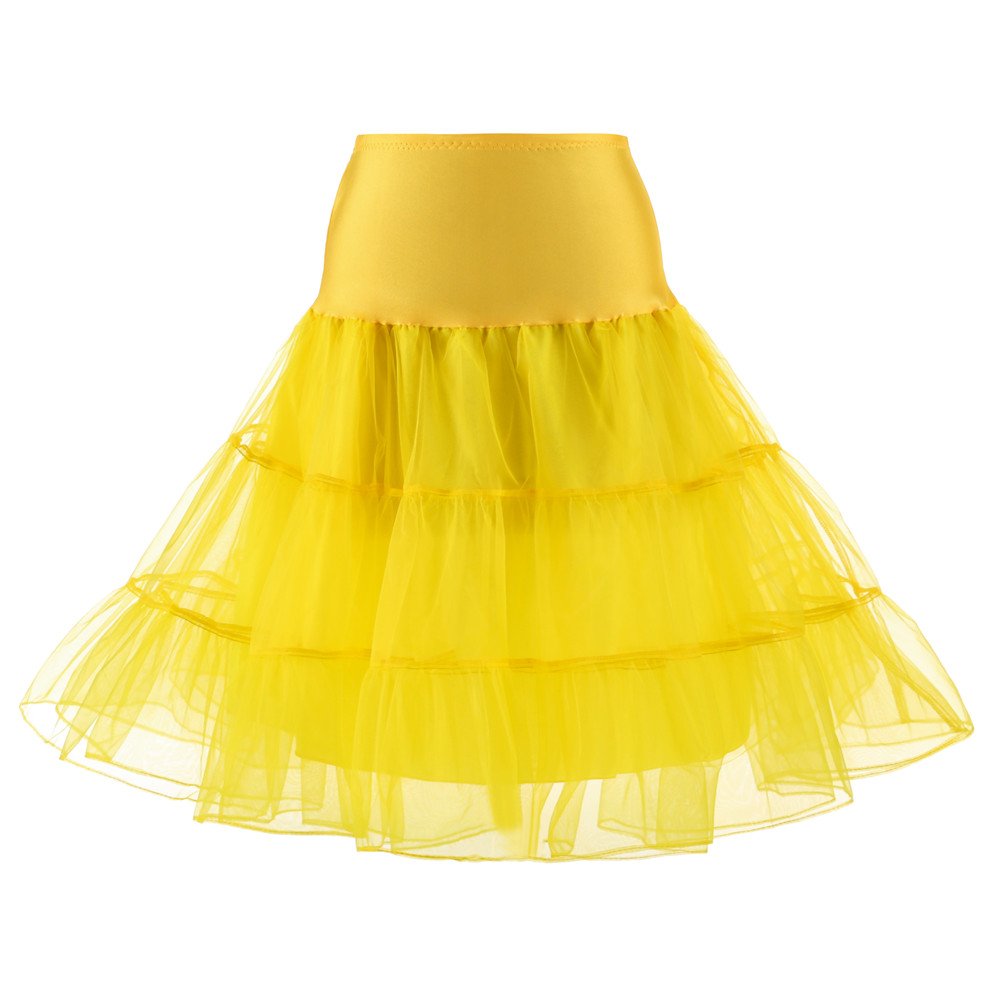 Rosenvy Women's 50s Vintage Rockabilly Petticoat Underskirt