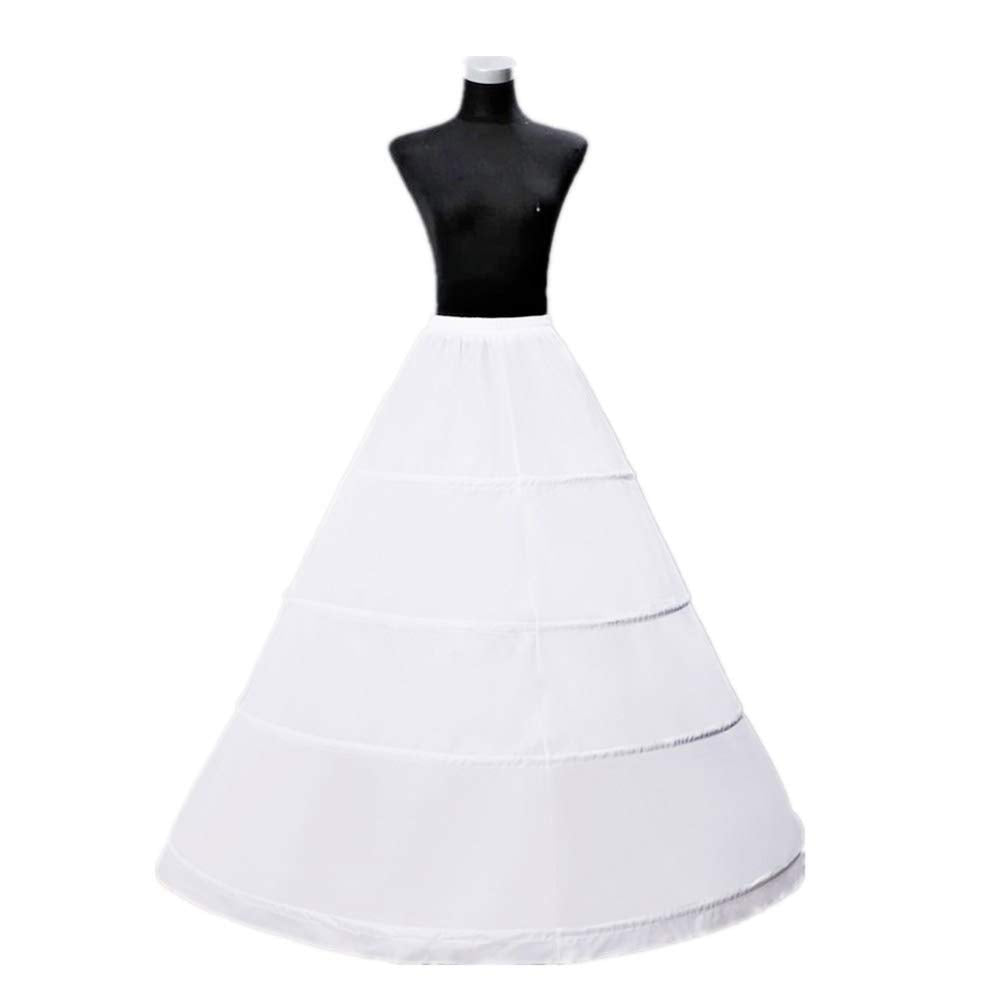 Rosenvy Women’s 4-Hoop Crinoline Petticoat Underskirt for Wedding & Ball Gown