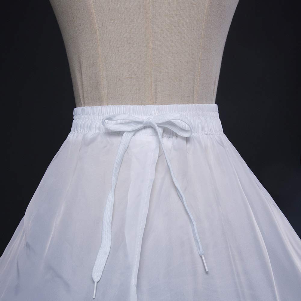 Rosenvy Women’s 4-Hoop Crinoline Petticoat Underskirt for Wedding & Ball Gown
