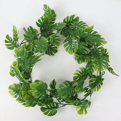 4 Pack 5.9FT Artificial Monstera Leaf Vines Palm Leaf Garland