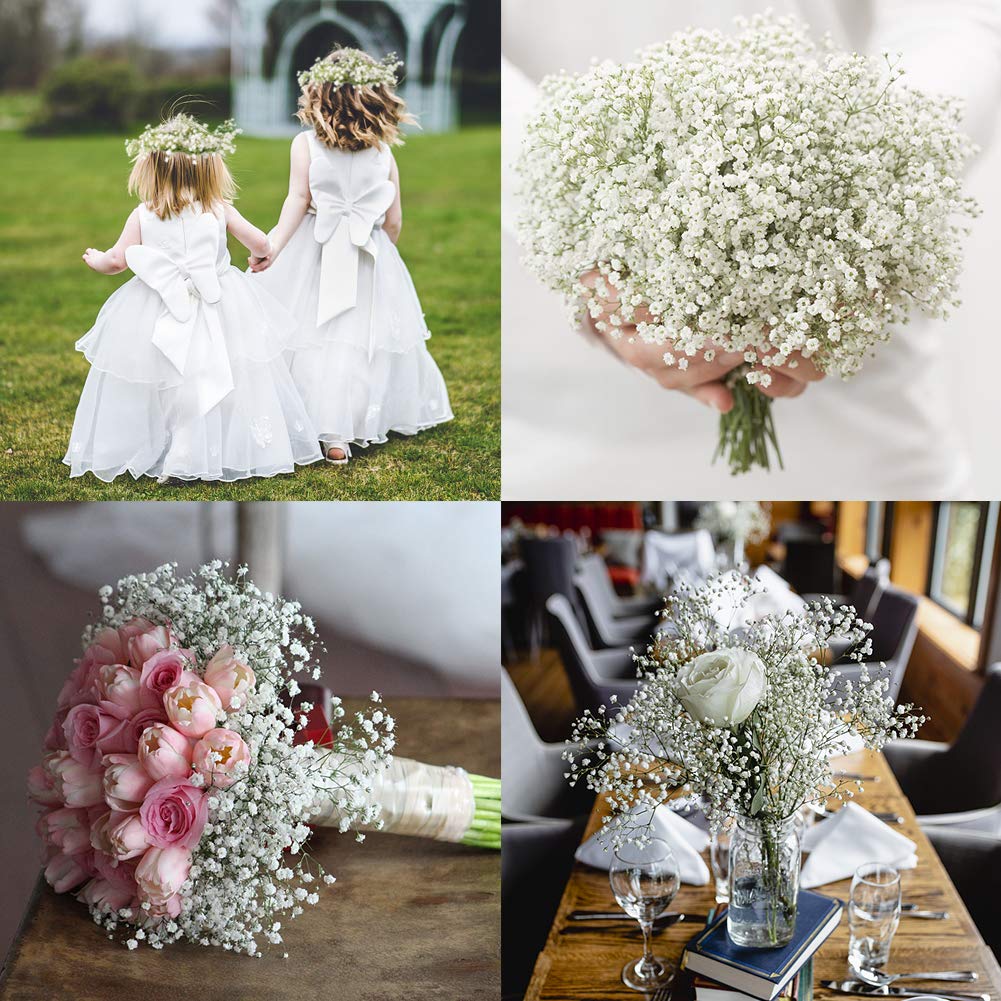 15 Stems 20.5" White Artificial Babys Breath Gypsophila Flowers Bouquet