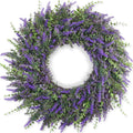 The Lavender Haven Wreath | 26" Artificial Lavender & Eucalyptus Front Door Wreath