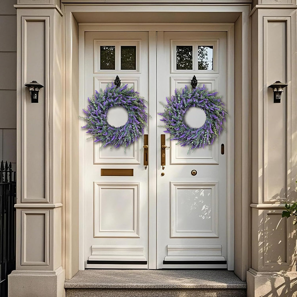 The Lavender Haven Wreath | 26" Artificial Lavender & Eucalyptus Front Door Wreath