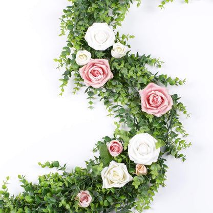 6 Pack 6FT Green Artificial Eucalyptus Garland Faux Greenery Vine