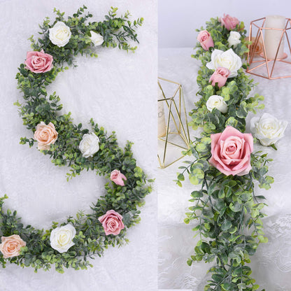 6 Pack 6FT Green Artificial Eucalyptus Garland Faux Greenery Vine