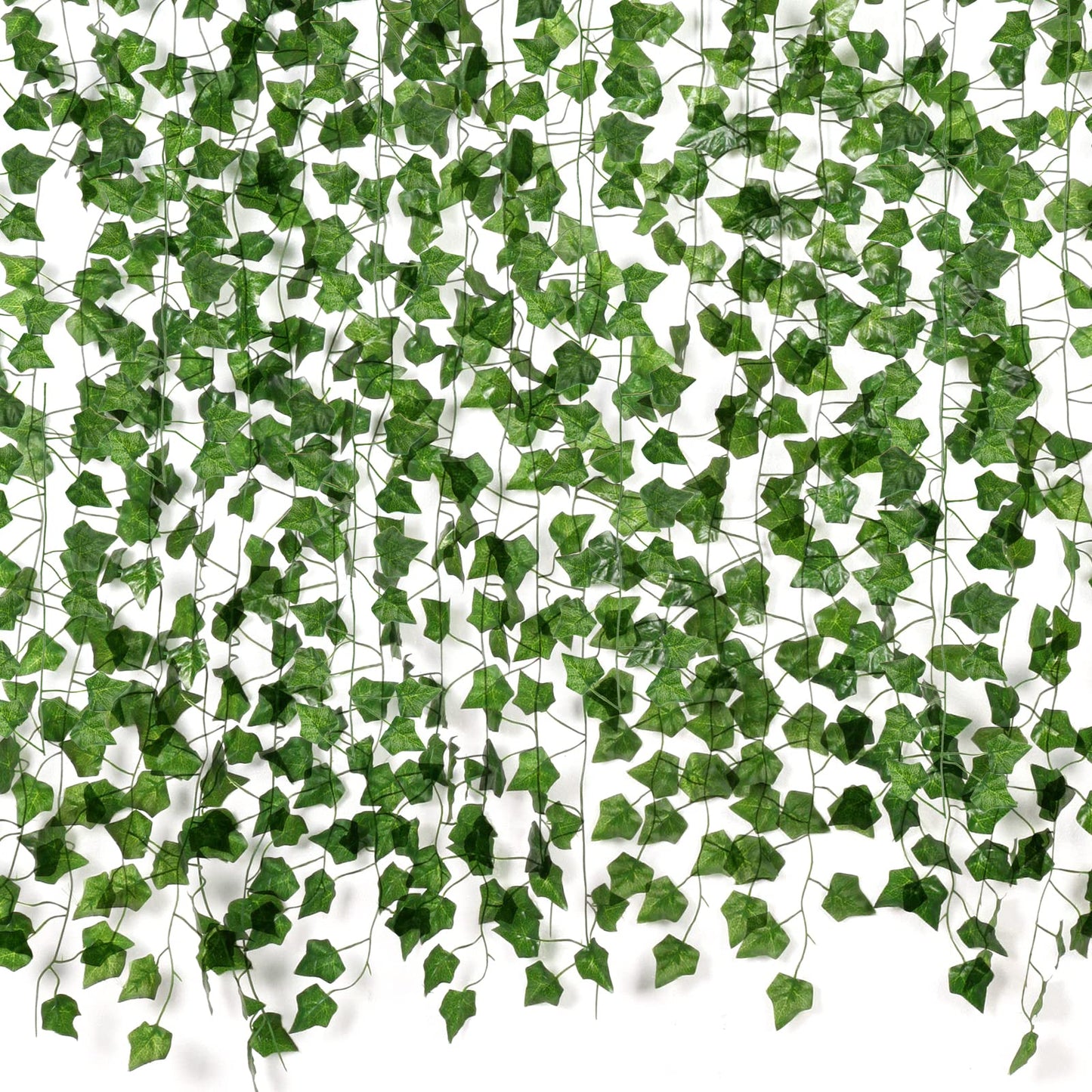 12 Pack 7ft Artificial Ivy Leaves Greenery Vine Faux Hanging Plant