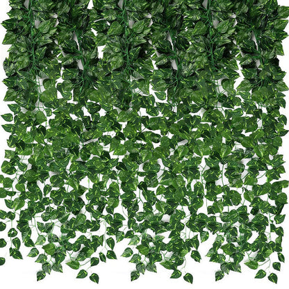 24 Pack 7ft Artificial Ivy Greenery Vine Faux Hanging Plant