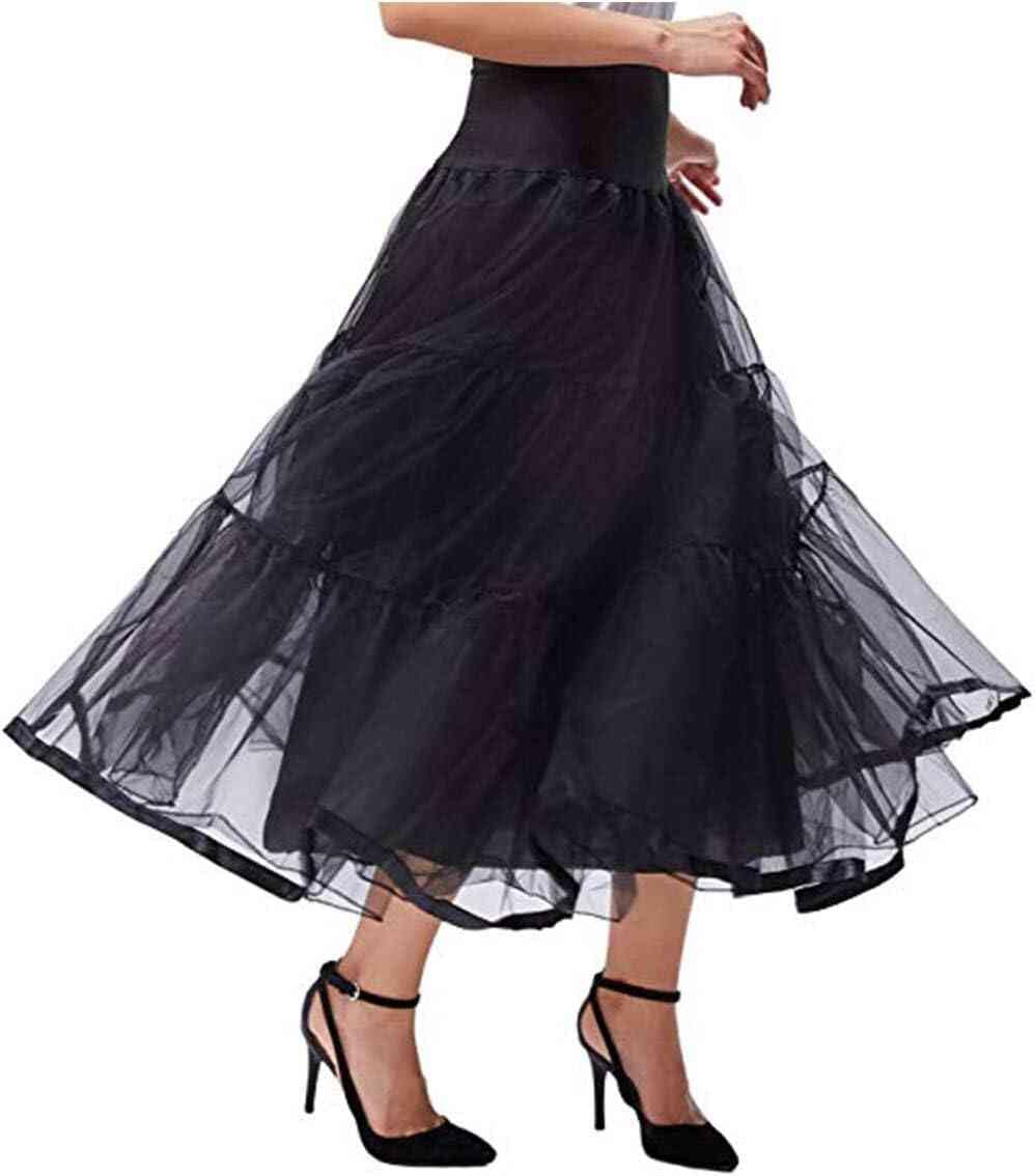 Rosenvy Women's Ankle-Length Crinoline Petticoat Slip