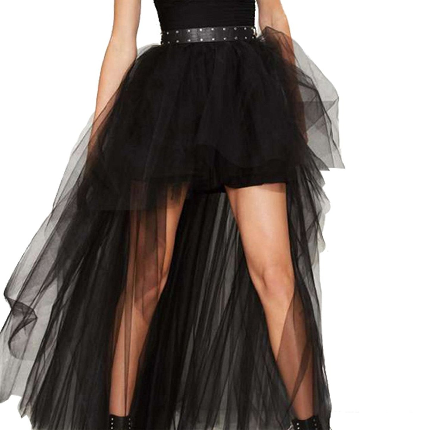 Rosenvy Women’s High-Low Tulle Tutu Skirt with Elastic Waist