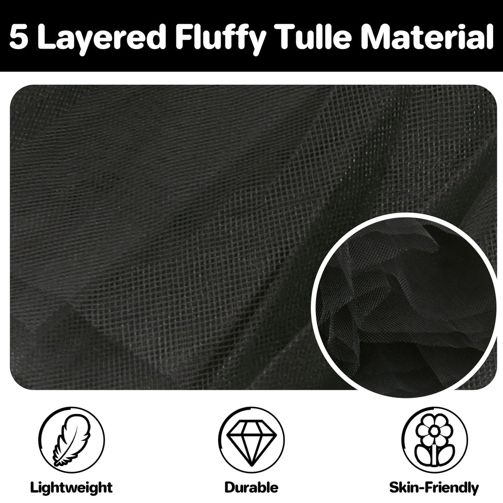 Rosenvy Women's Fluffy 5-Layer Tulle Tutu Skirt