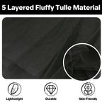 Rosenvy Women's Fluffy 5-Layer Tulle Tutu Skirt