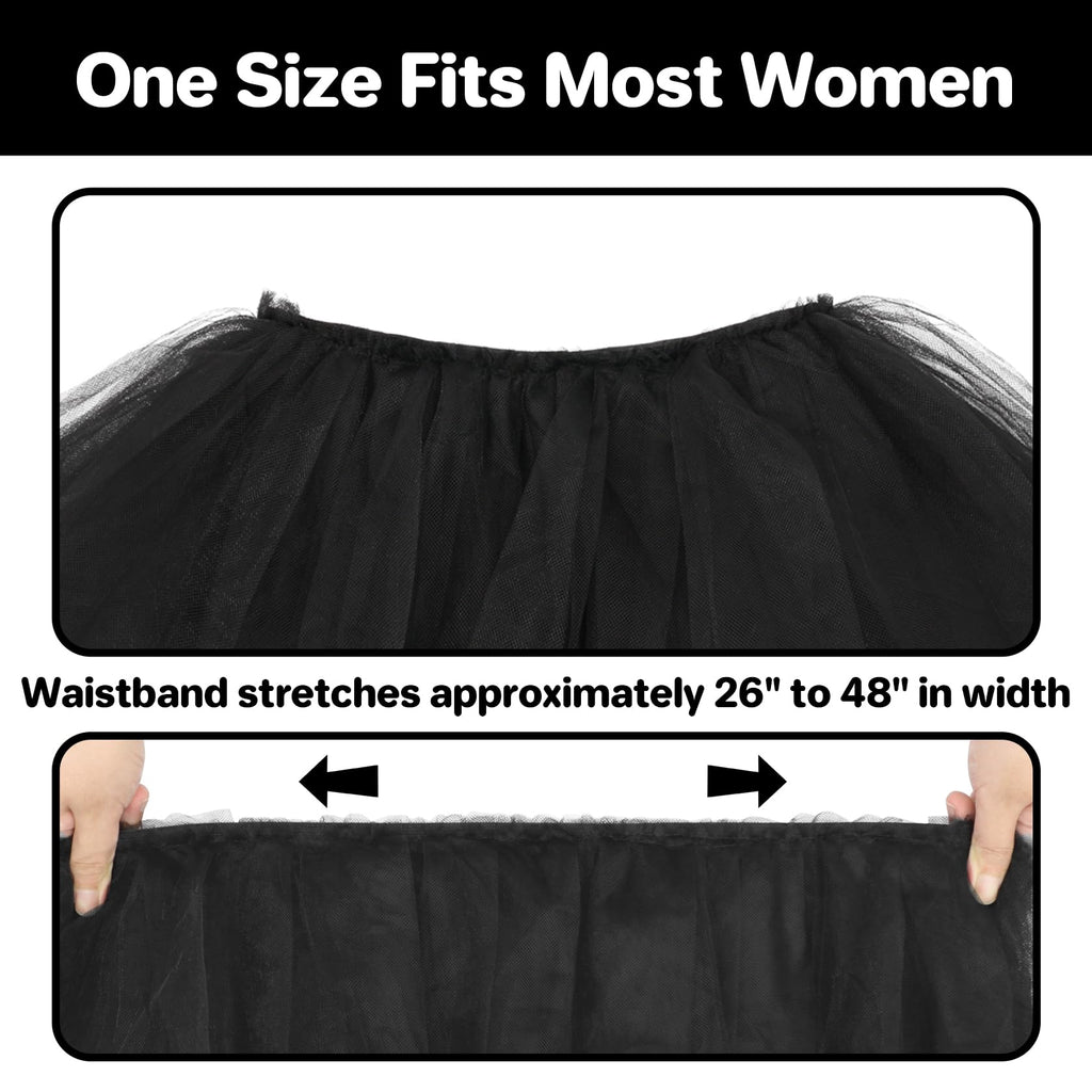 Rosenvy Women's Fluffy 5-Layer Tulle Tutu Skirt