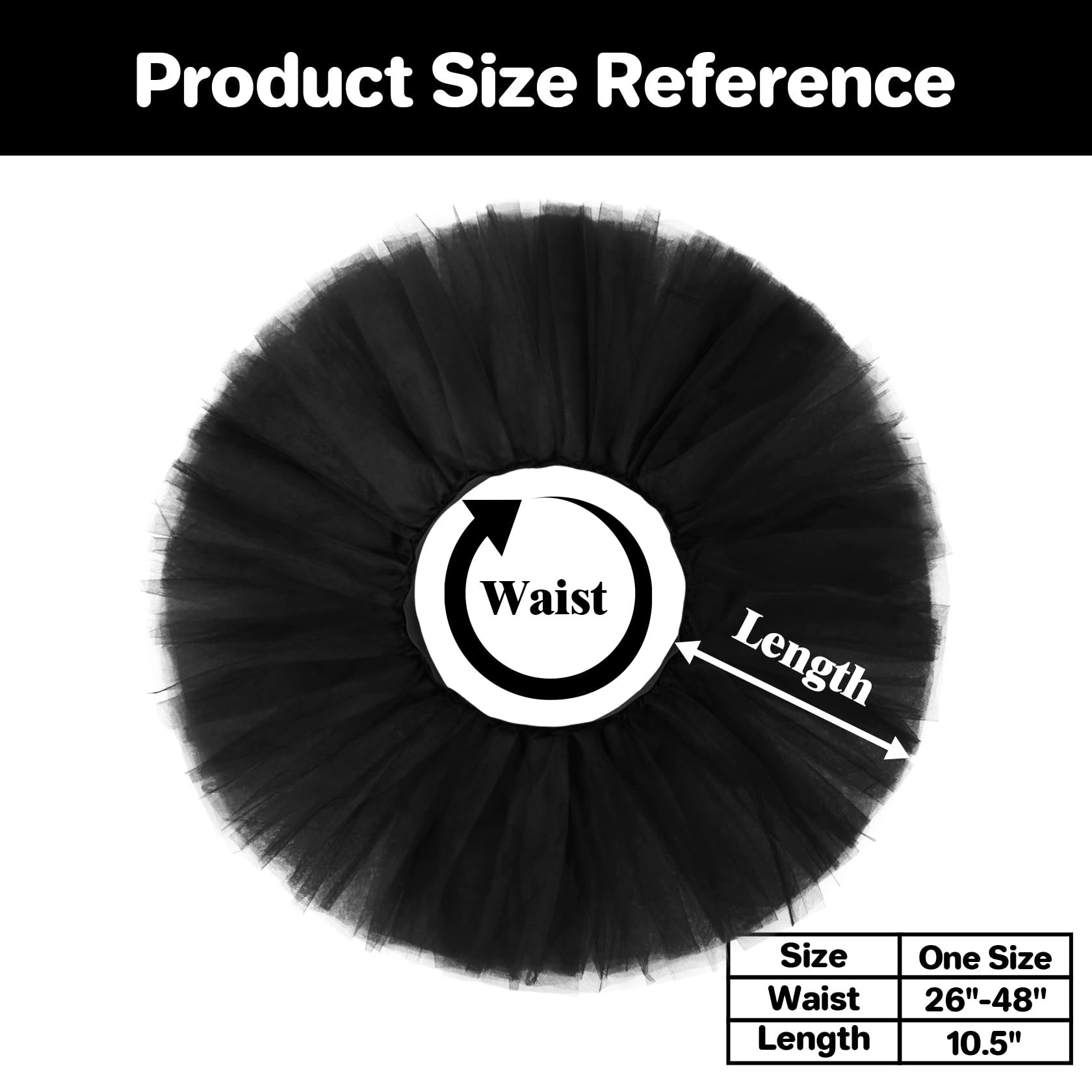 Rosenvy Women's Fluffy 5-Layer Tulle Tutu Skirt