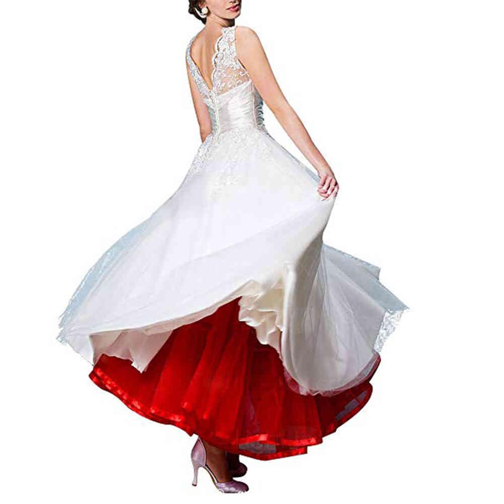 Rosenvy Women's Ankle-Length Crinoline Petticoat Slip