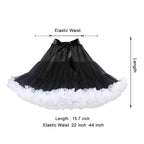 Rosenvy Women's Elastic Waist Puffy Tulle Tutu Skirt