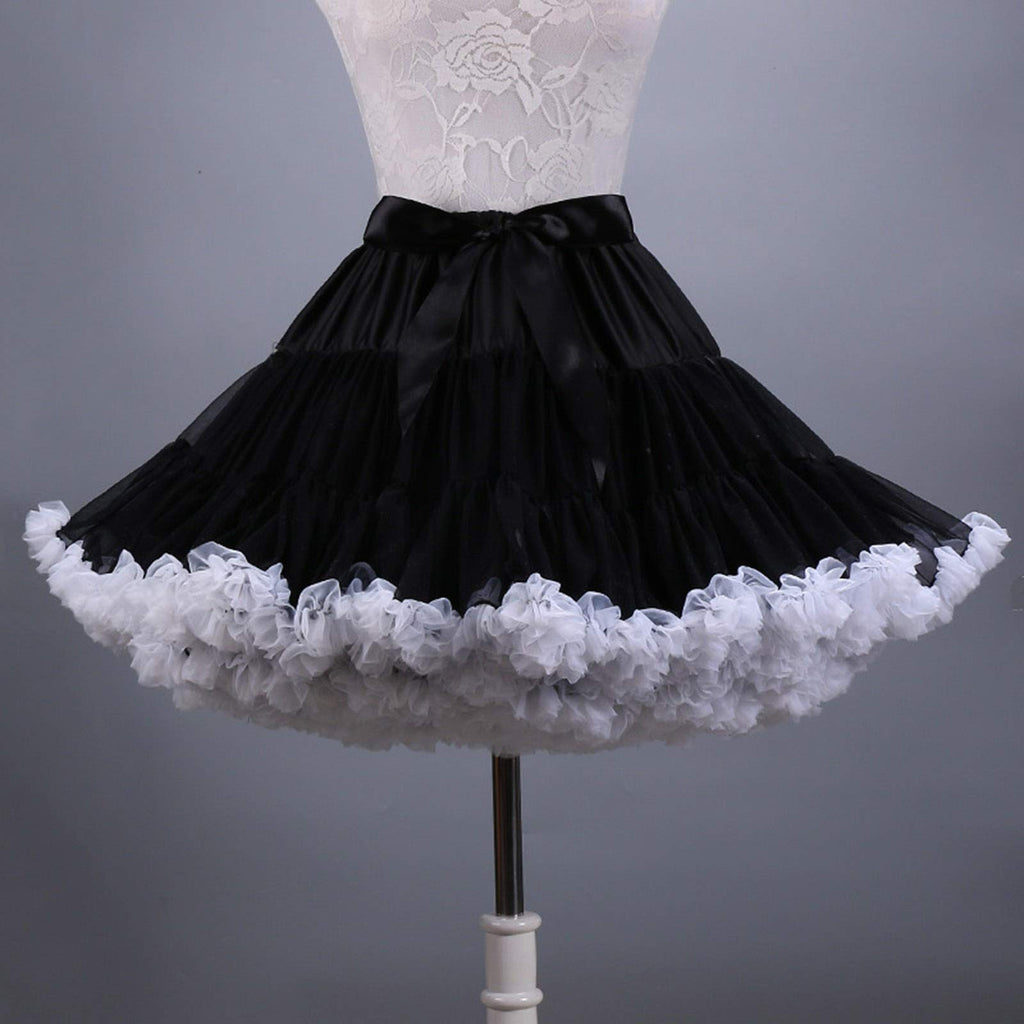 ROSENVY Colette Colorblock Ruffled Tulle Tutu Skirt