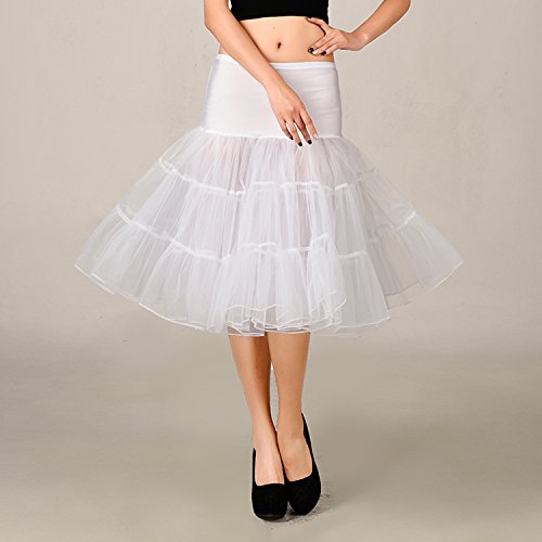 Rosenvy Women's 50s Vintage Rockabilly Petticoat Underskirt