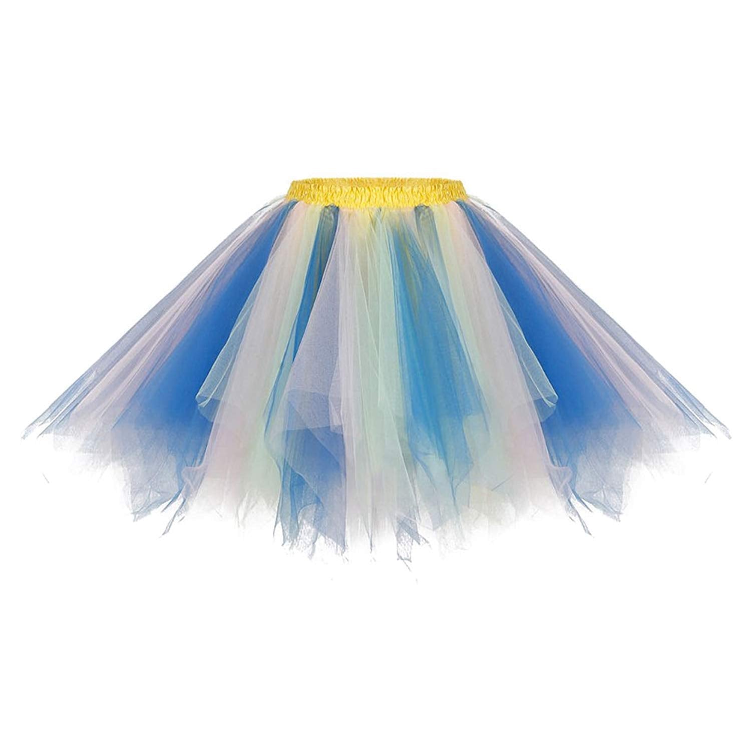 Rosenvy Women's Multicolored Ballet Tulle Tutu Skirt