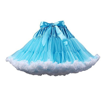 Rosenvy Women's Elastic Waist Puffy Tulle Tutu Skirt