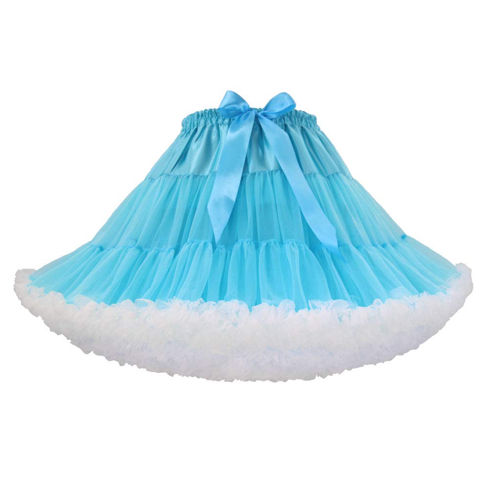 ROSENVY Colette Colorblock Ruffled Tulle Tutu Skirt
