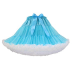 ROSENVY Colette Colorblock Ruffled Tulle Tutu Skirt