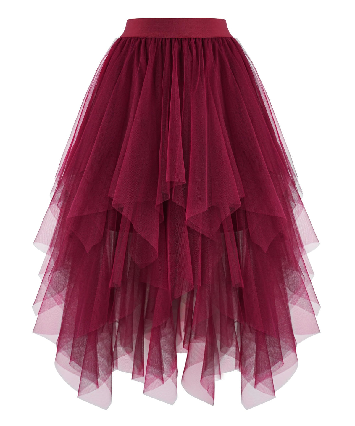 ROSENVY Elara Handkerchief Tulle Midi Skirt