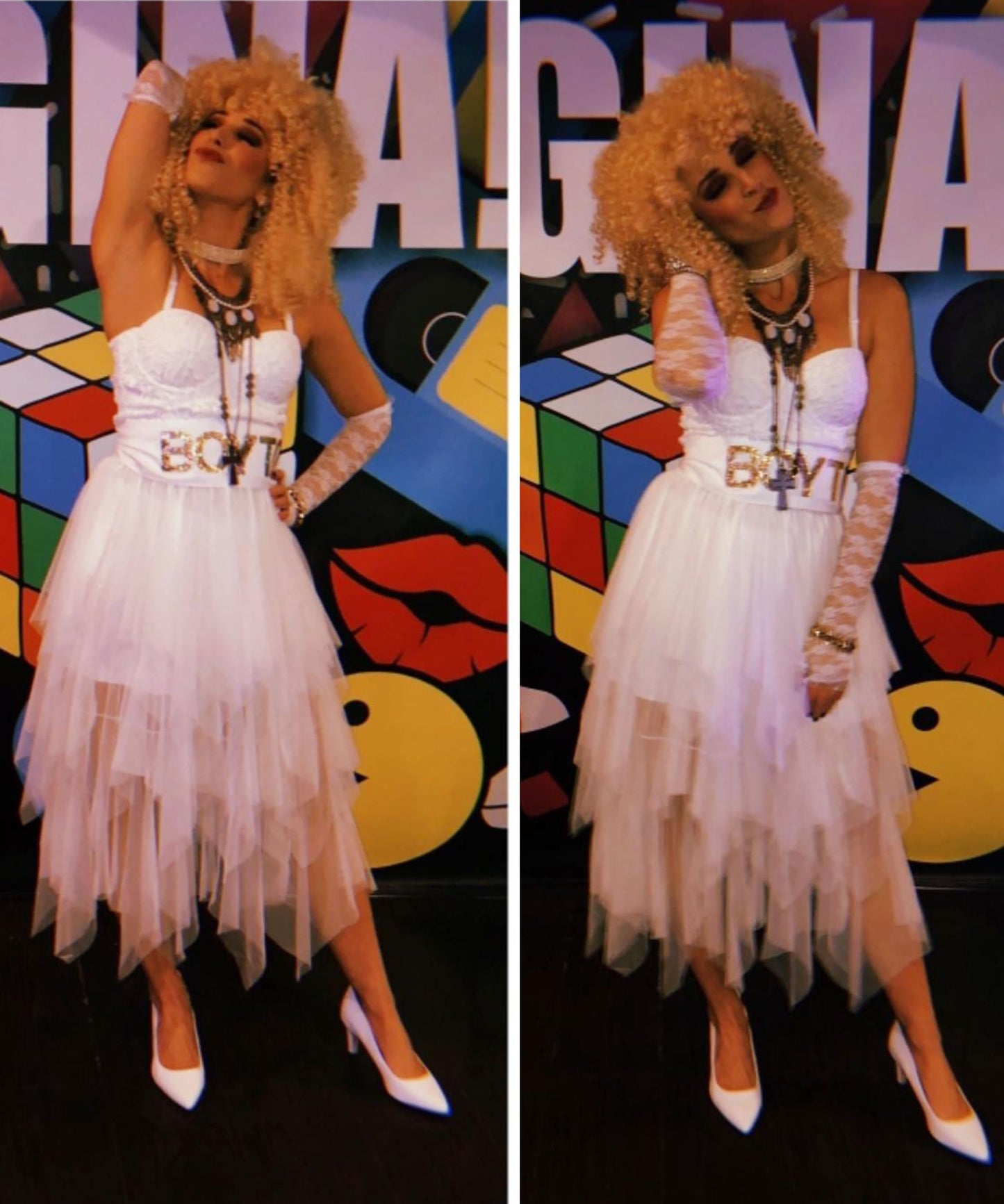 Rosenvy Women's High-Low Layered Tulle Puffy Midi Tutu Skirt