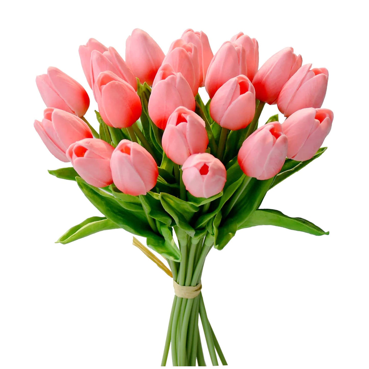 20 Stems 13.5" Real Touch Artificial PU Tulip Flower Bouquets