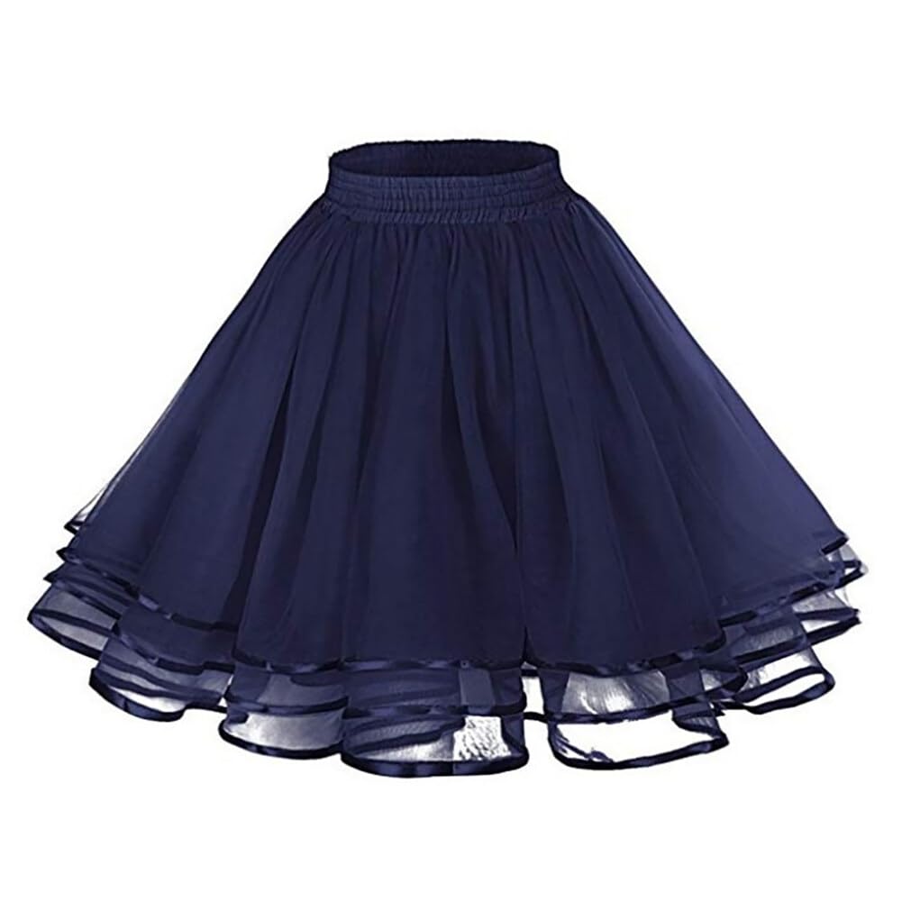 Rosenvy Women's 3-Layer Tulle Petticoat Tutu Underskirt