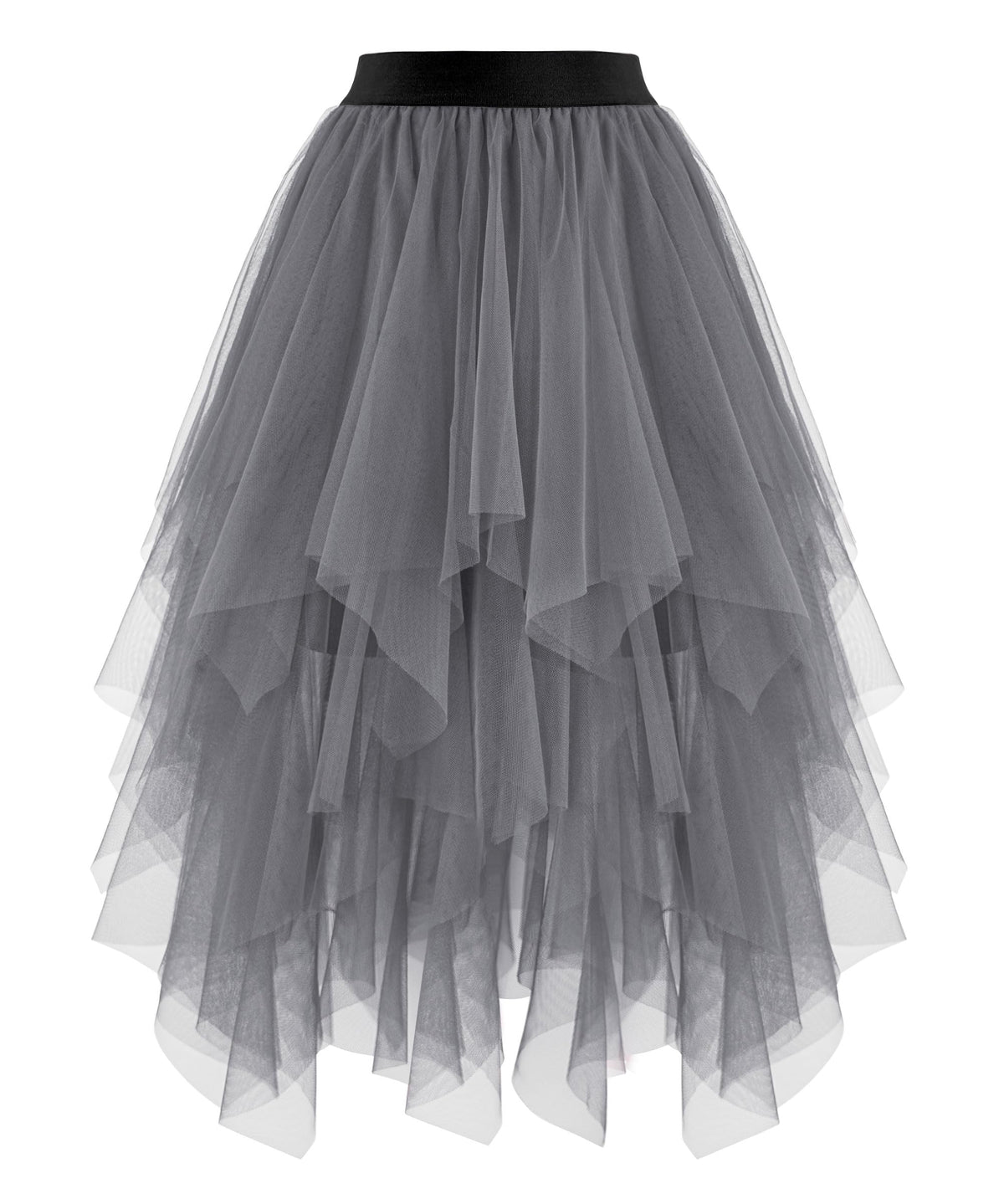 ROSENVY Elara Handkerchief Tulle Midi Skirt
