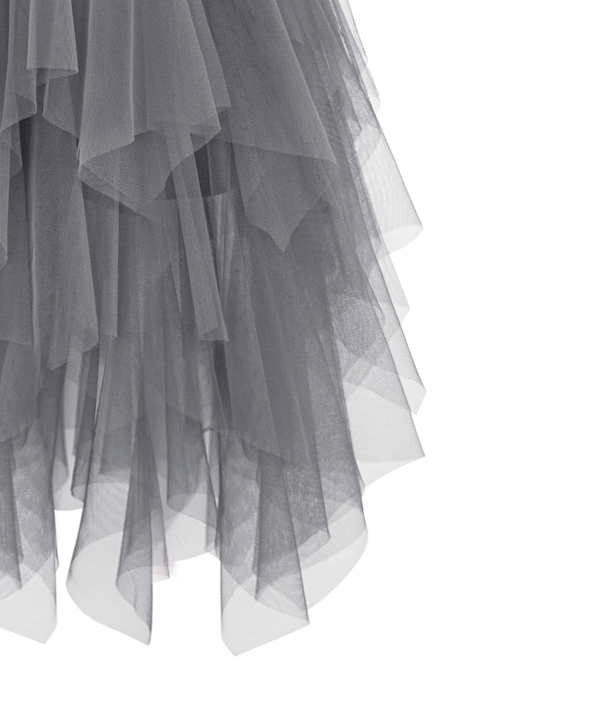 ROSENVY Elara Handkerchief Tulle Midi Skirt