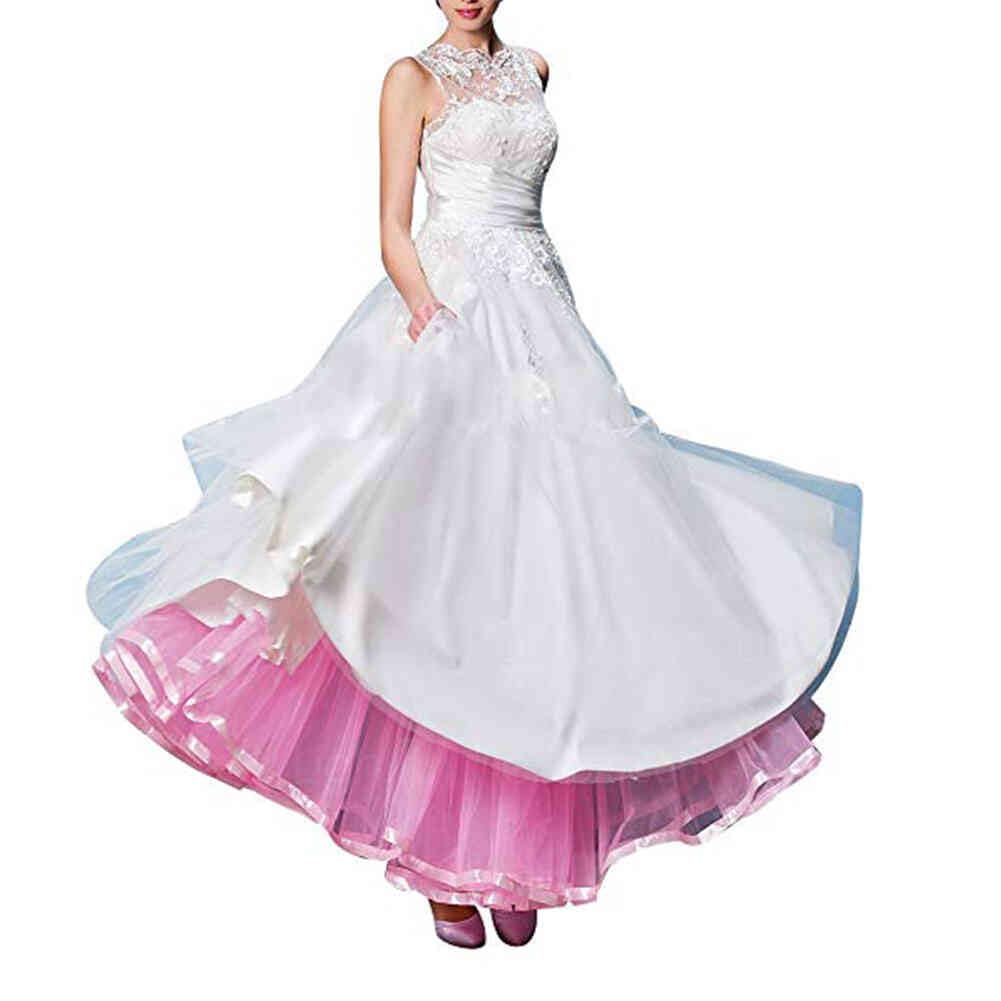 Rosenvy Women's Ankle-Length Crinoline Petticoat Slip