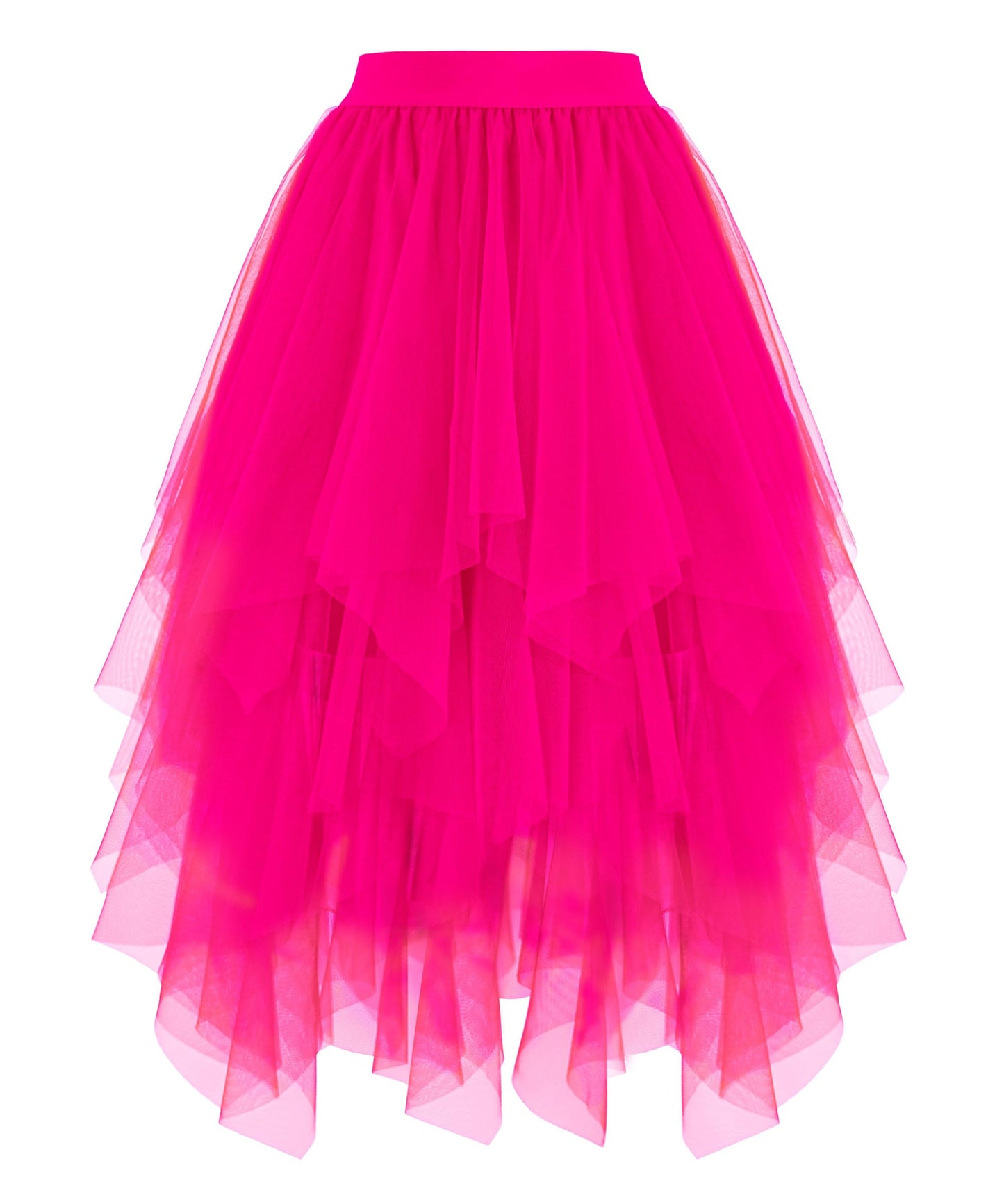 Rosenvy Women's High-Low Layered Tulle Puffy Midi Tutu Skirt