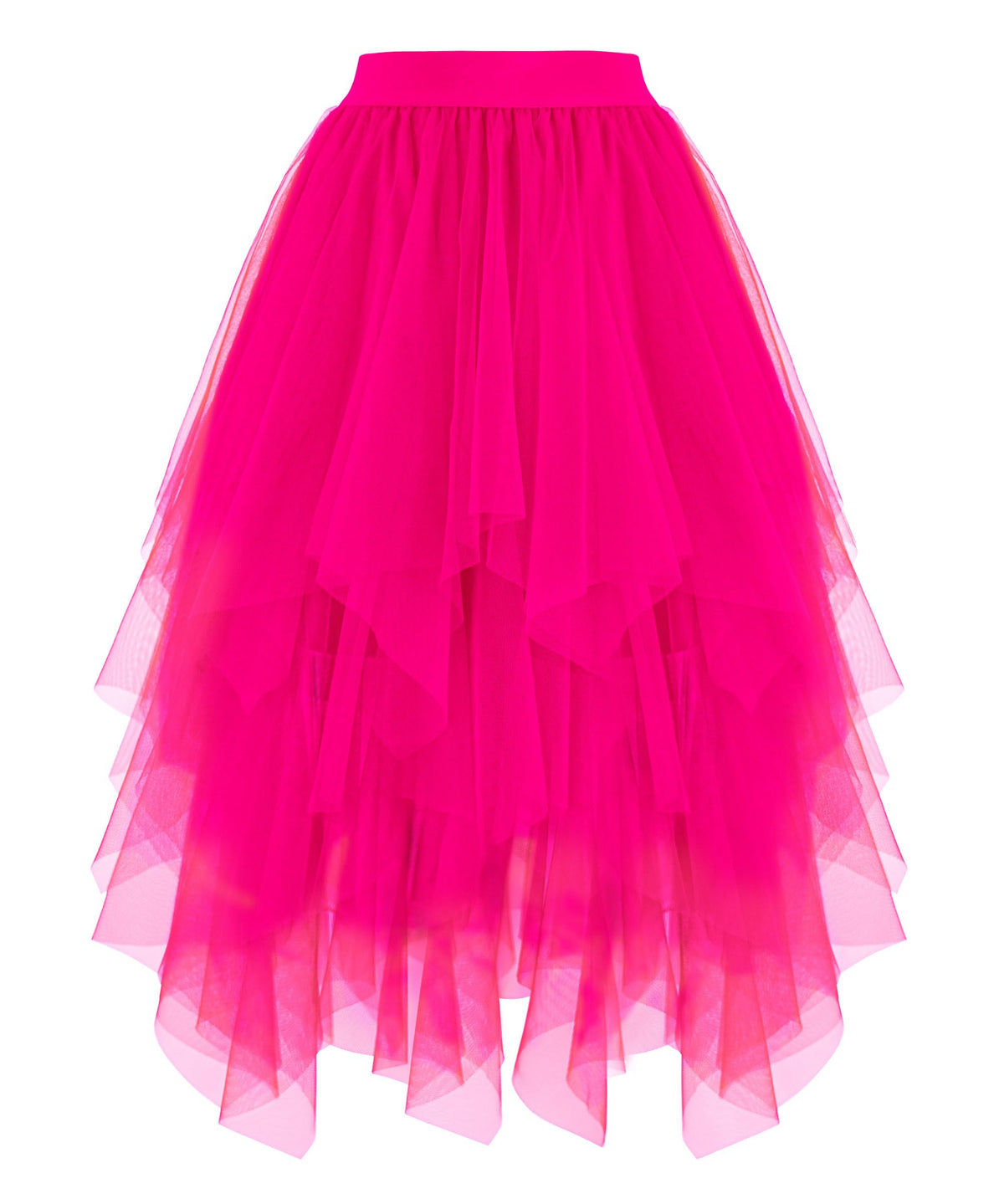 ROSENVY Elara Handkerchief Tulle Midi Skirt
