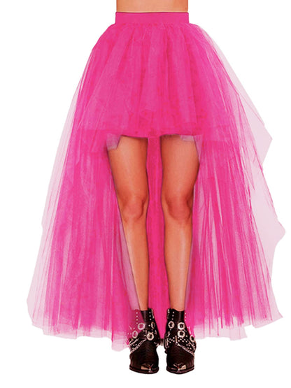 Rosenvy Women’s High-Low Tulle Tutu Skirt with Elastic Waist