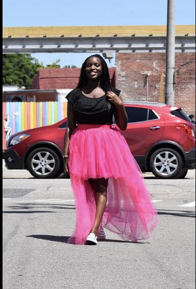 Rosenvy Women’s High-Low Tulle Tutu Skirt with Elastic Waist