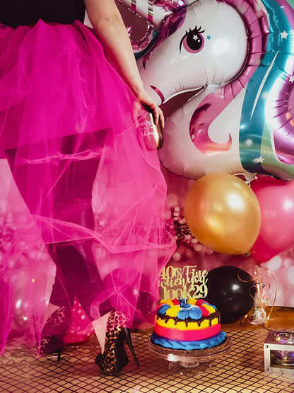 Rosenvy Women’s High-Low Tulle Tutu Skirt with Elastic Waist