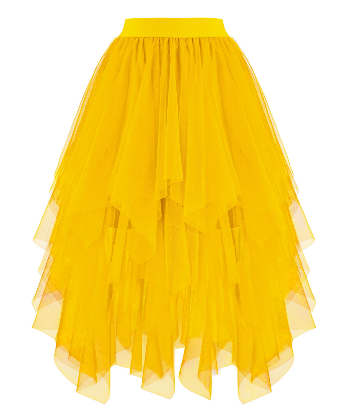 ROSENVY Elara Handkerchief Tulle Midi Skirt