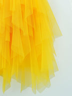 ROSENVY Elara Handkerchief Tulle Midi Skirt