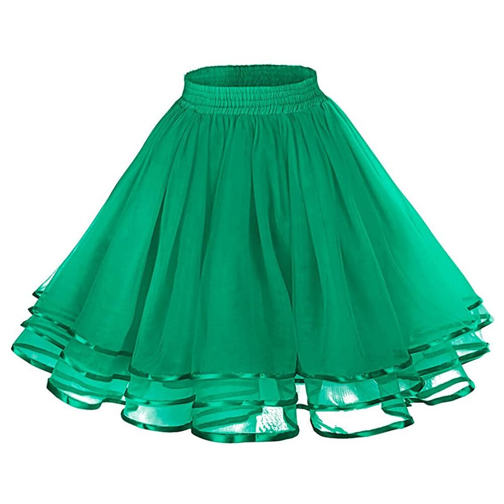 Rosenvy Women's 3-Layer Tulle Petticoat Tutu Underskirt